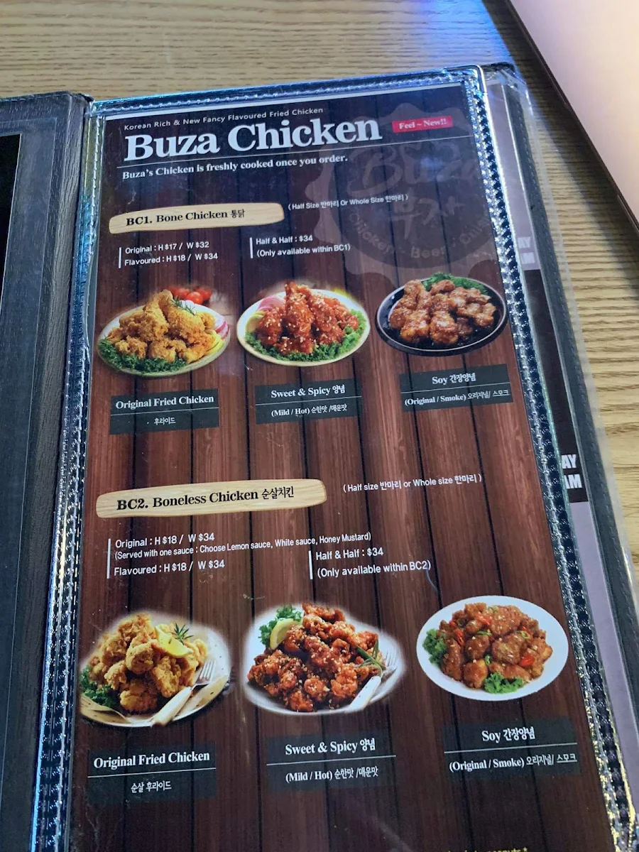 Menu, Buza Chicken
