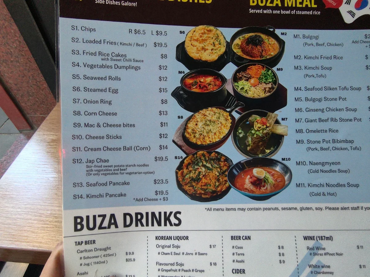 Menu, Buza Chicken
