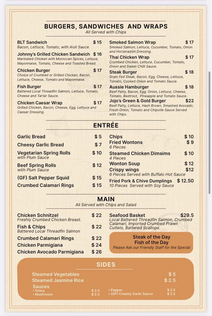 Menu, Foodgasm Dine-in & Takeaway
