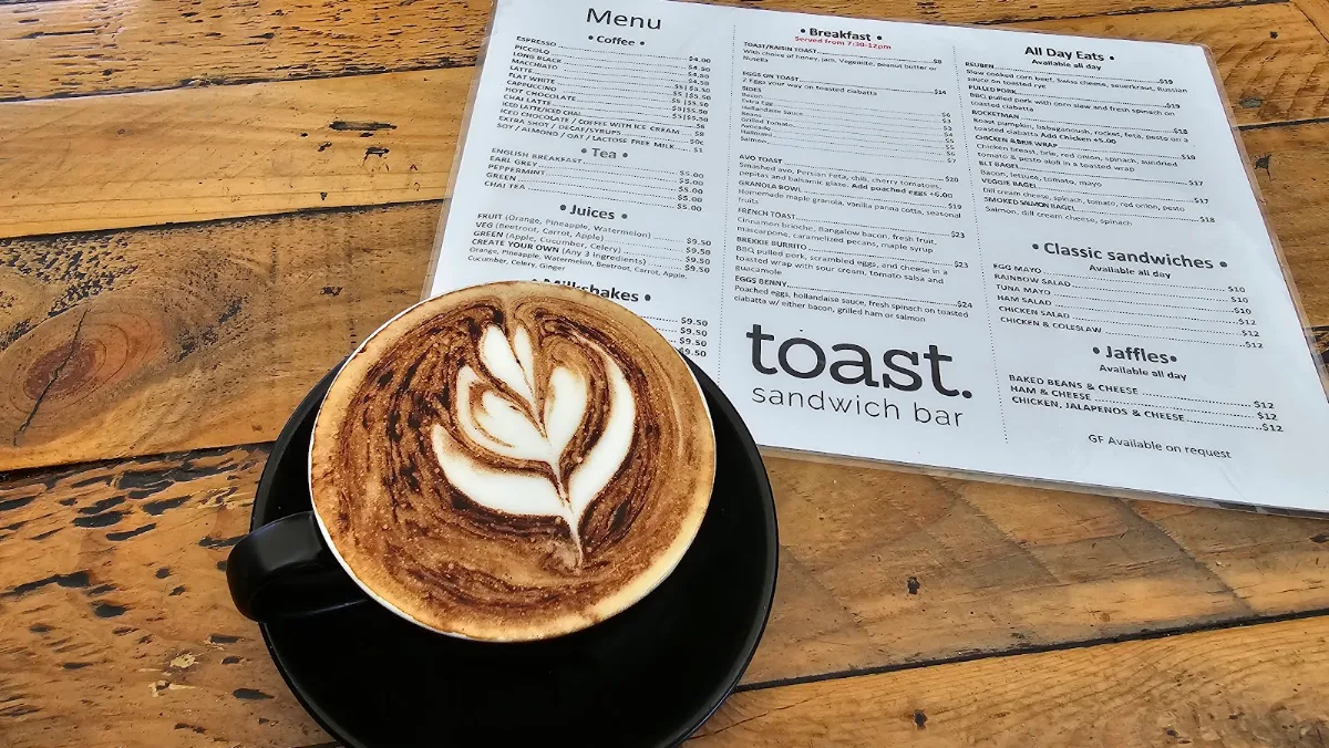 Menu, Toast Sandwich Bar