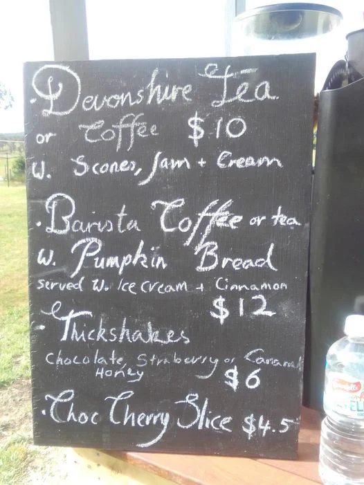 Menu, Cottage Garden Cafe