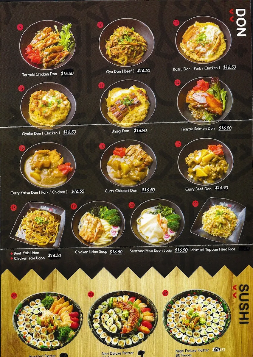 Menu, Ichimaki (Valley Shop)