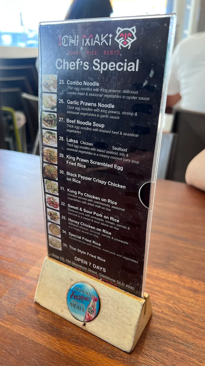 Menu, Ichimaki (Valley Shop)