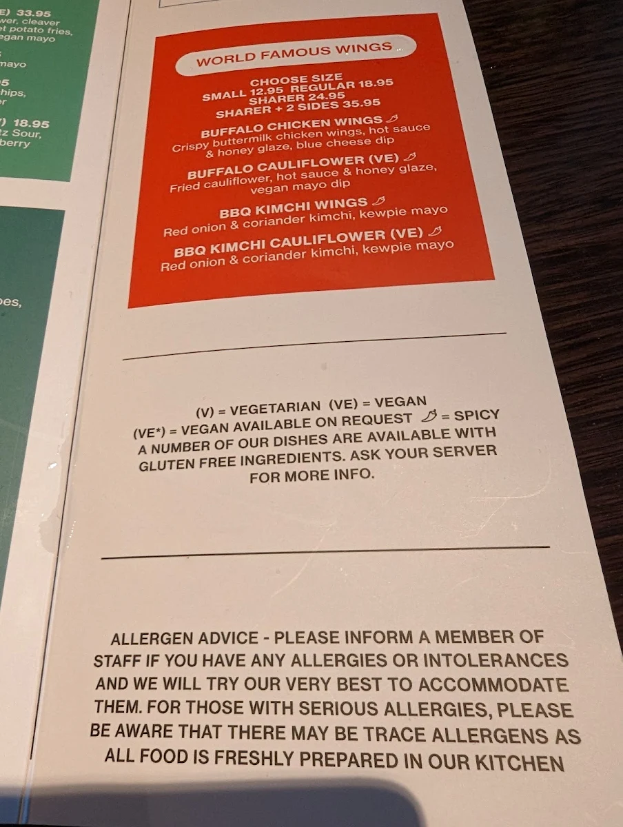 Menu, BrewDog Pentridge