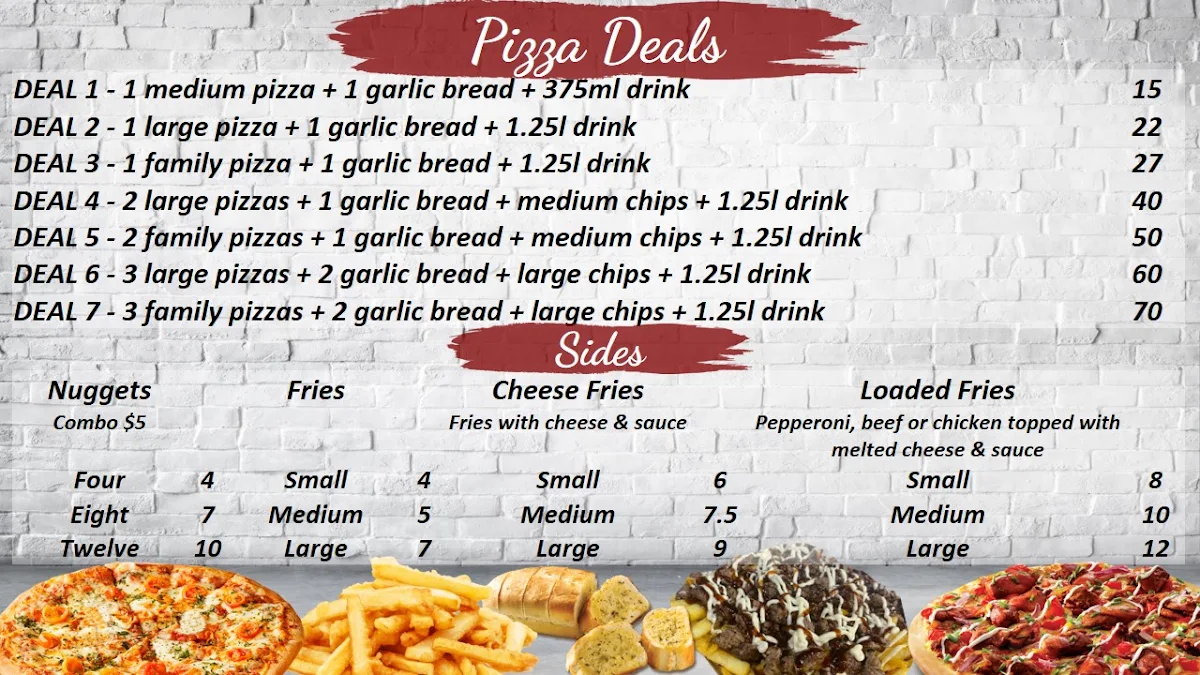 Menu, Mina 1 Bakery Bros