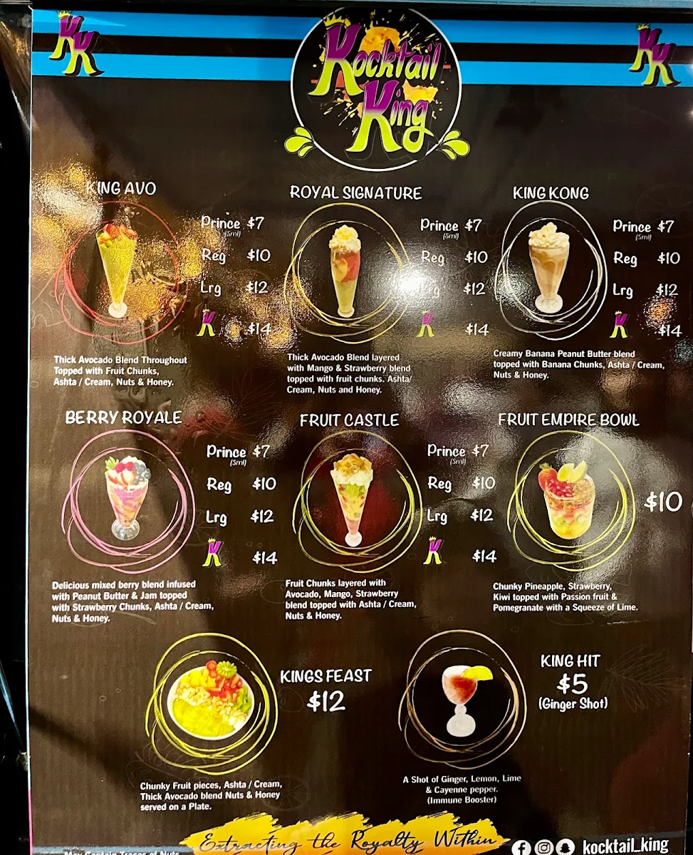 Menu, Mina 1 Bakery Bros