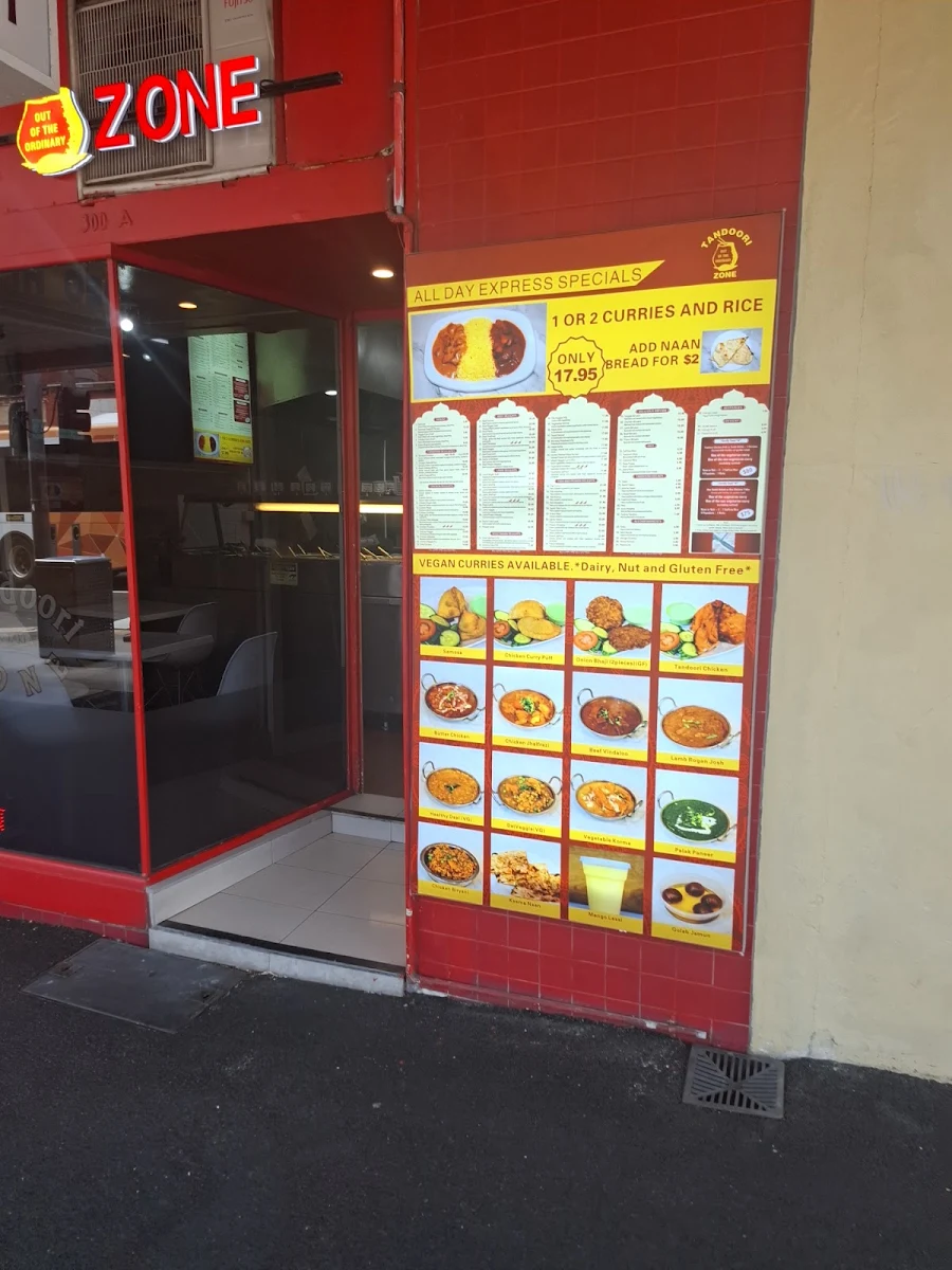 Menu, Tandoori Zone - Cheltenham