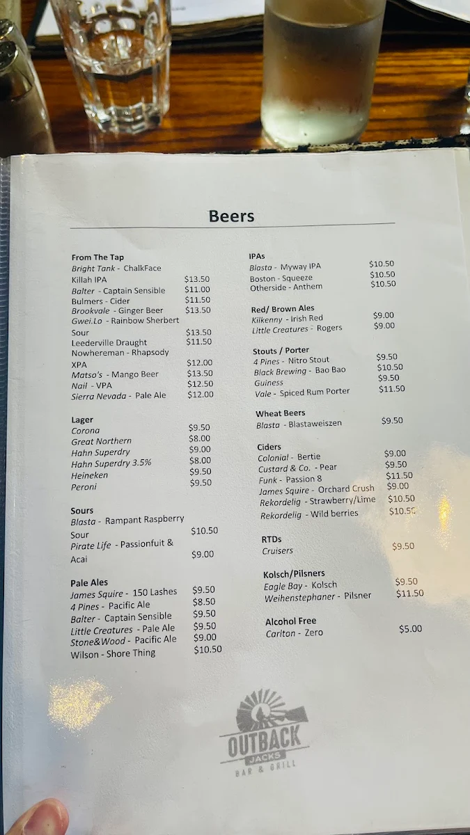 Menu, The Craft Beer and Cider Garden