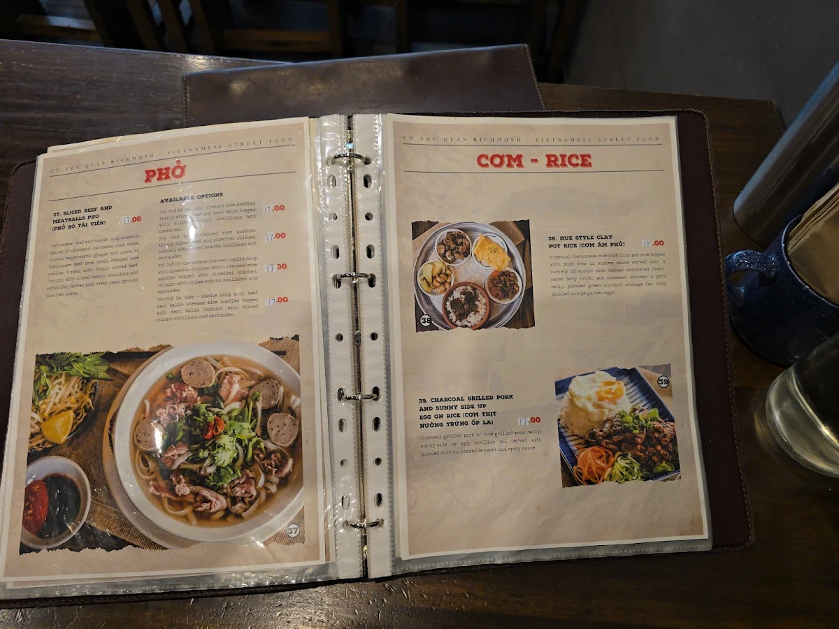 Menu, Co Thu Quan Springvale