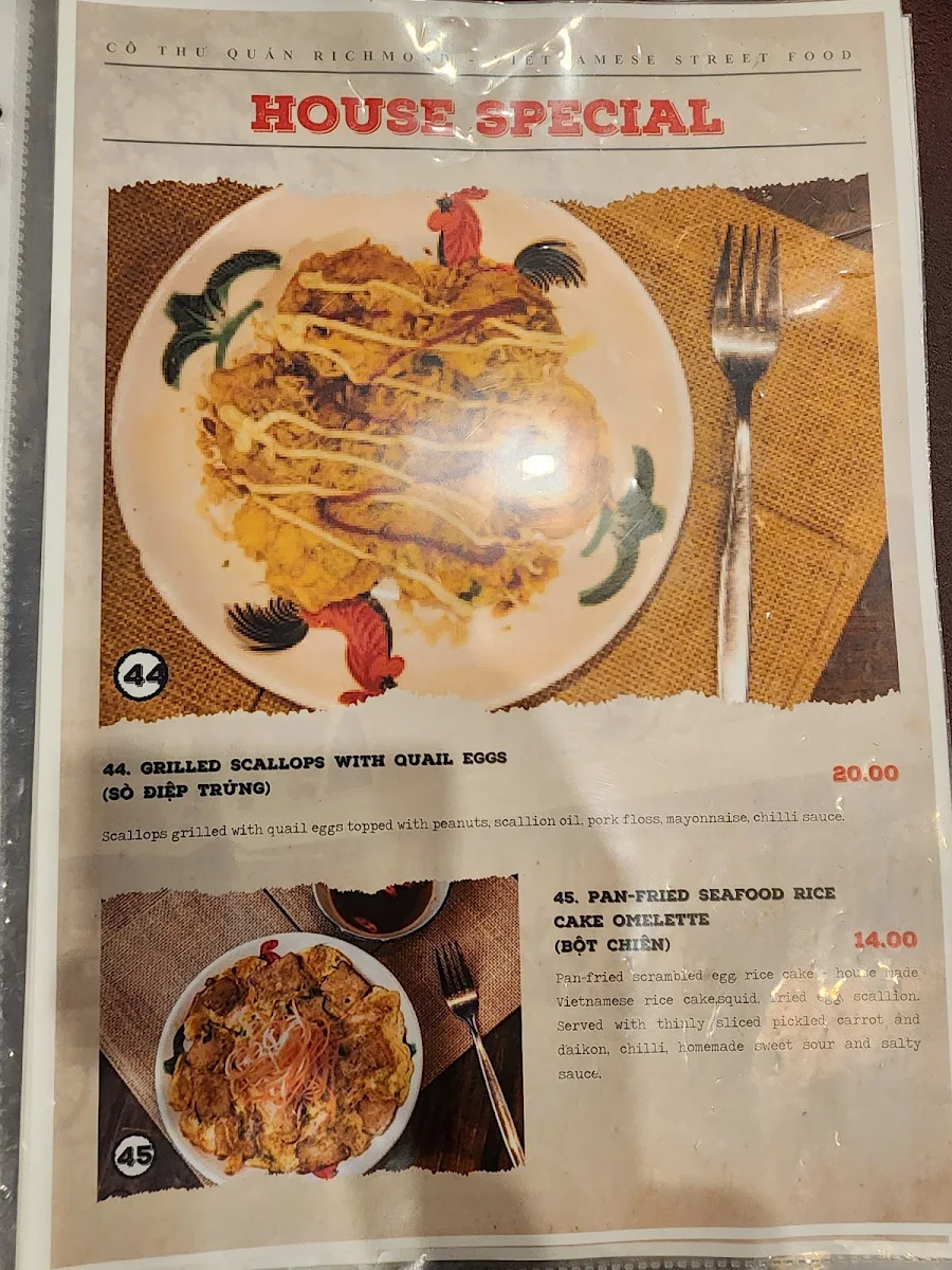 Menu, Co Thu Quan Springvale
