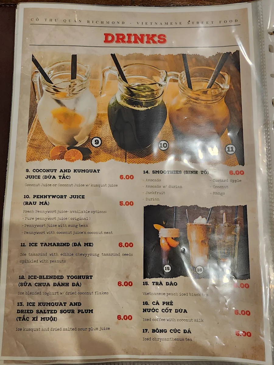 Menu, Co Thu Quan Springvale