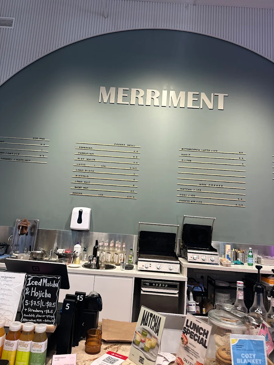 Menu, Merriment Café