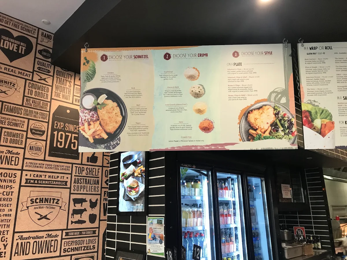 Menu, Schnitz West End Plaza