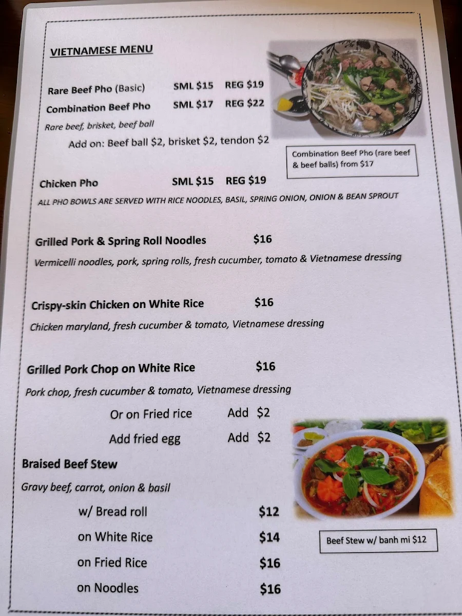 Menu, bean2sussexcafe