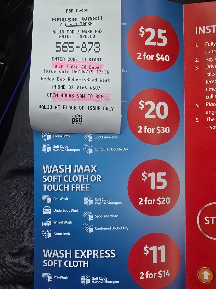 Menu, McDonald's Greenacre North