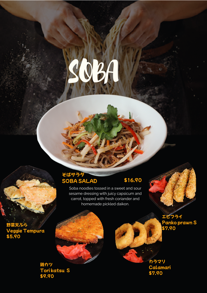 Menu, Yo-Sho Japanese Eatery