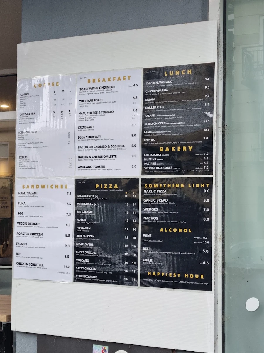 Menu, 8 Miles Cafe