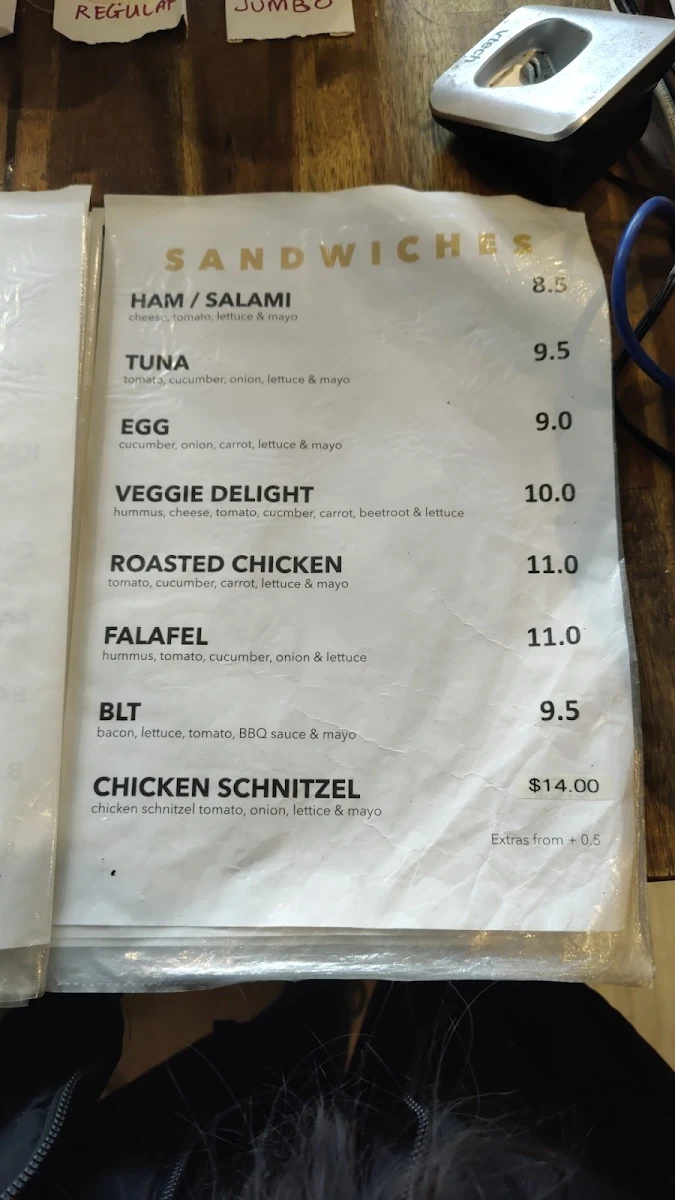 Menu, 8 Miles Cafe