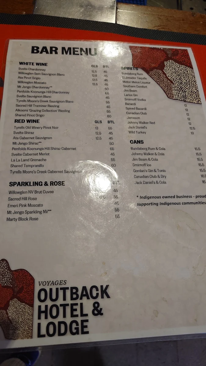Menu, Pioneer BBQ & Bar