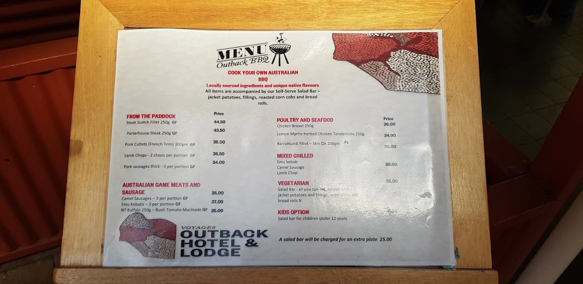 Menu, Pioneer BBQ & Bar