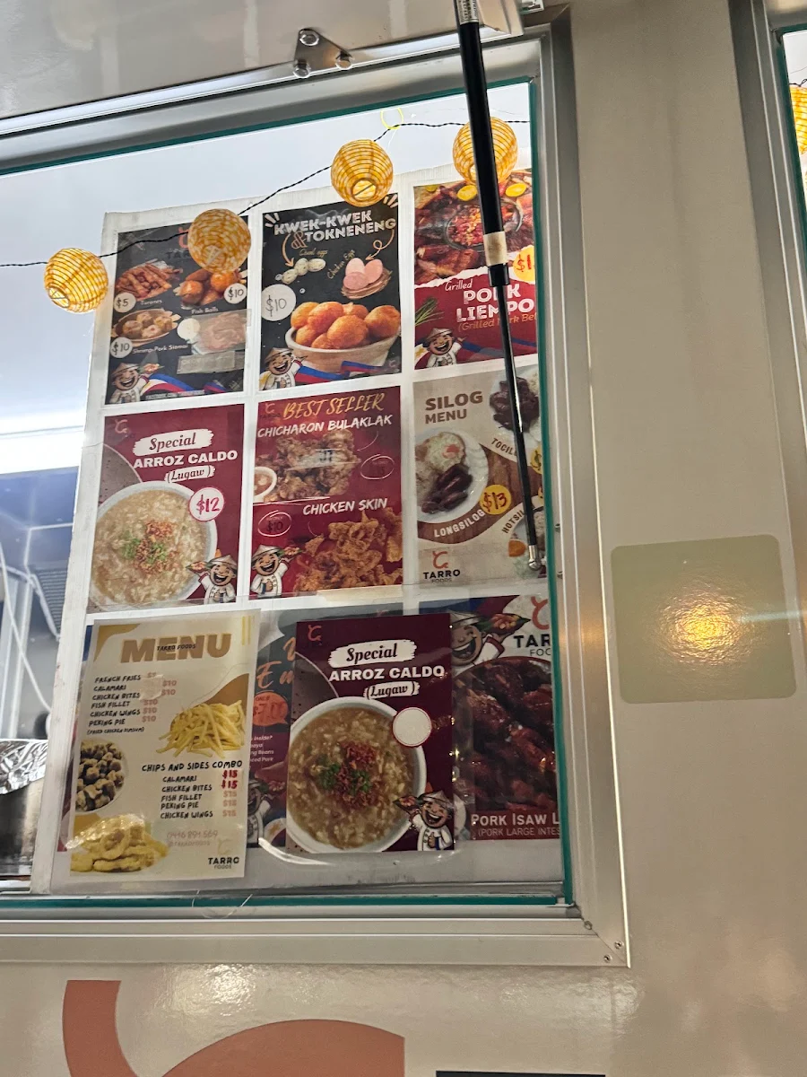 Menu, Tarro Foods