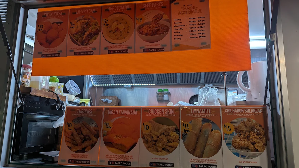 Menu, Tarro Foods