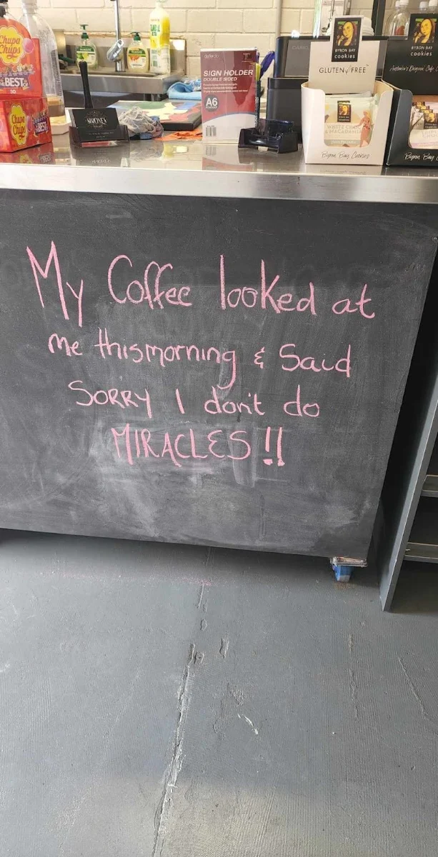 Menu, Simone's coffee house
