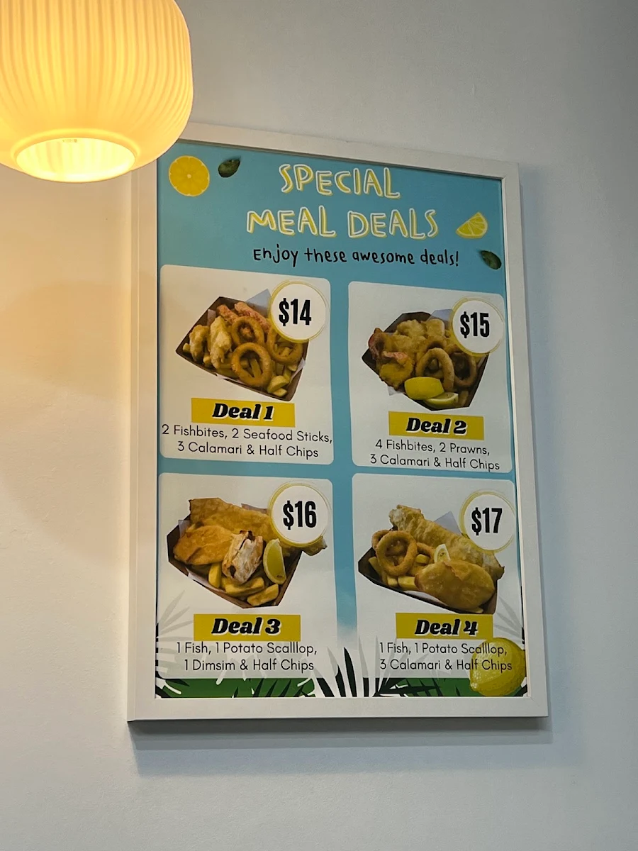 Menu, Throwers Fish & Chips Robina