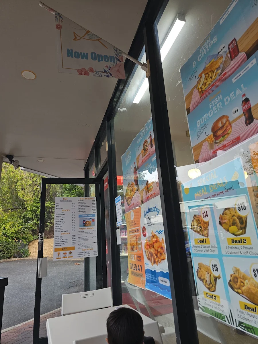 Menu, Throwers Fish & Chips Robina