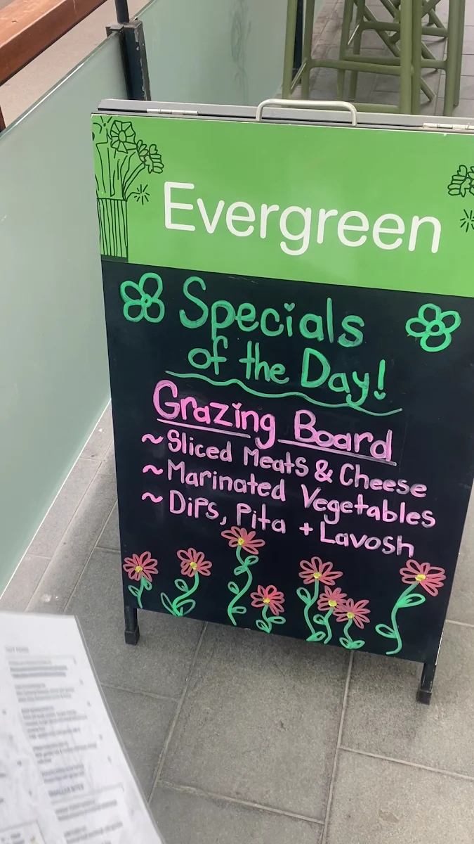 Menu, Evergreen Deli