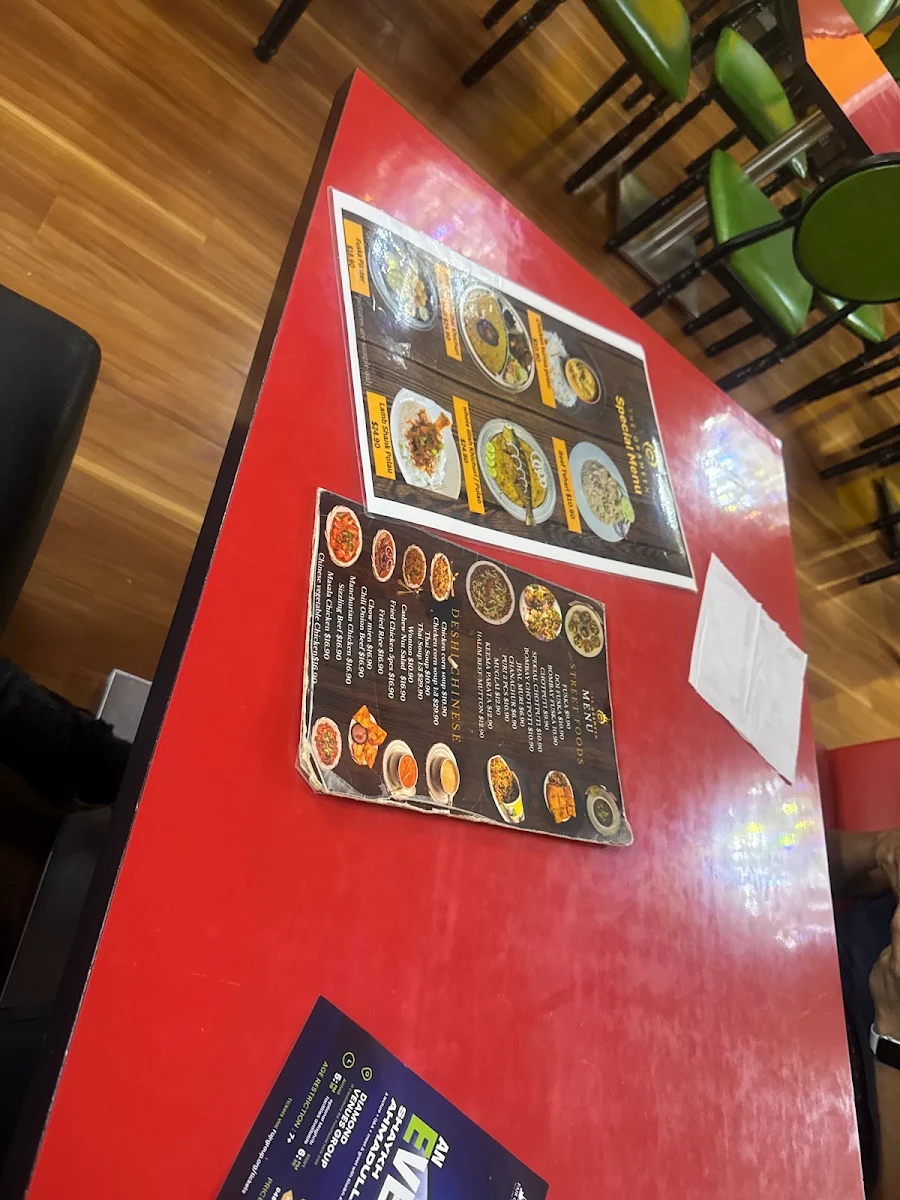 Menu, Grameen Restaurant
