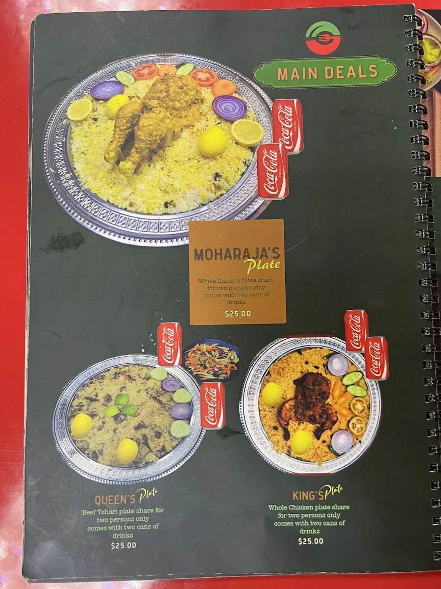 Menu, Grameen Restaurant