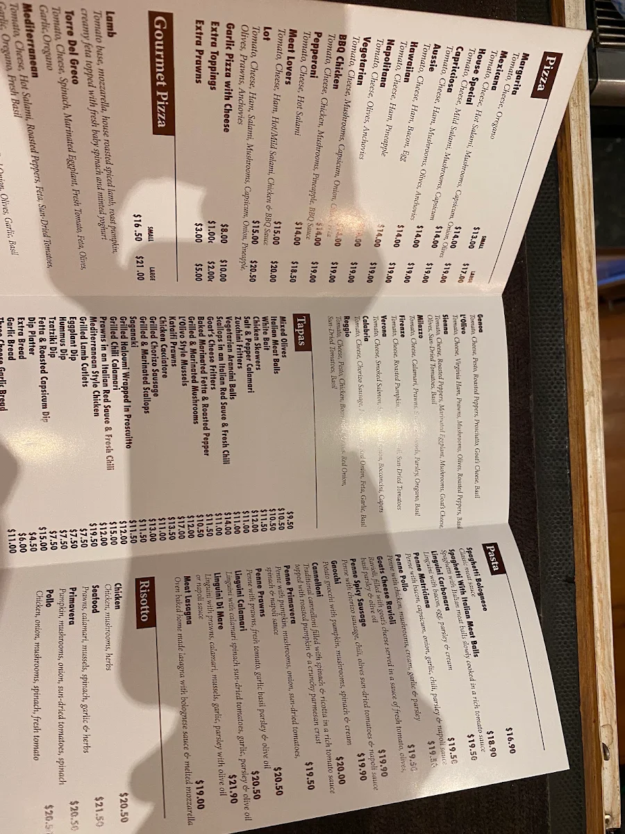 Menu, L'Olivo