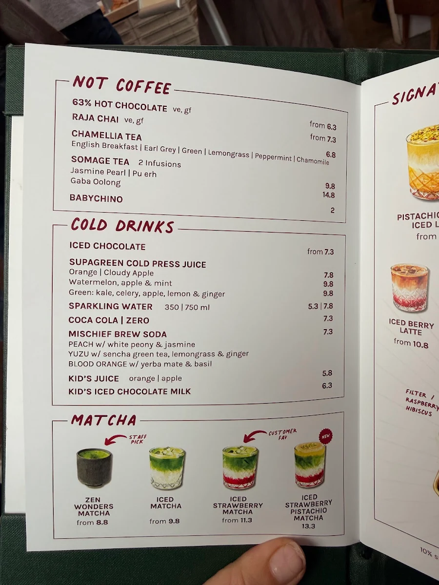 Menu, ONA Coffee | Cafe Brunswick