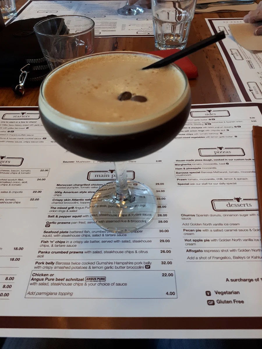 Menu, Angus & Co. Barossa