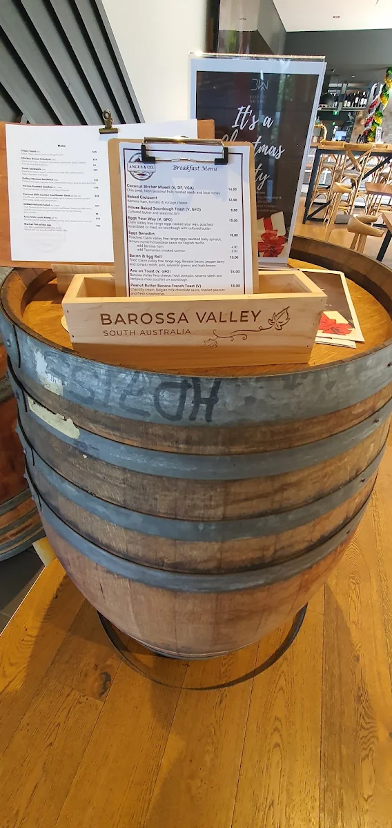Menu, Angus & Co. Barossa