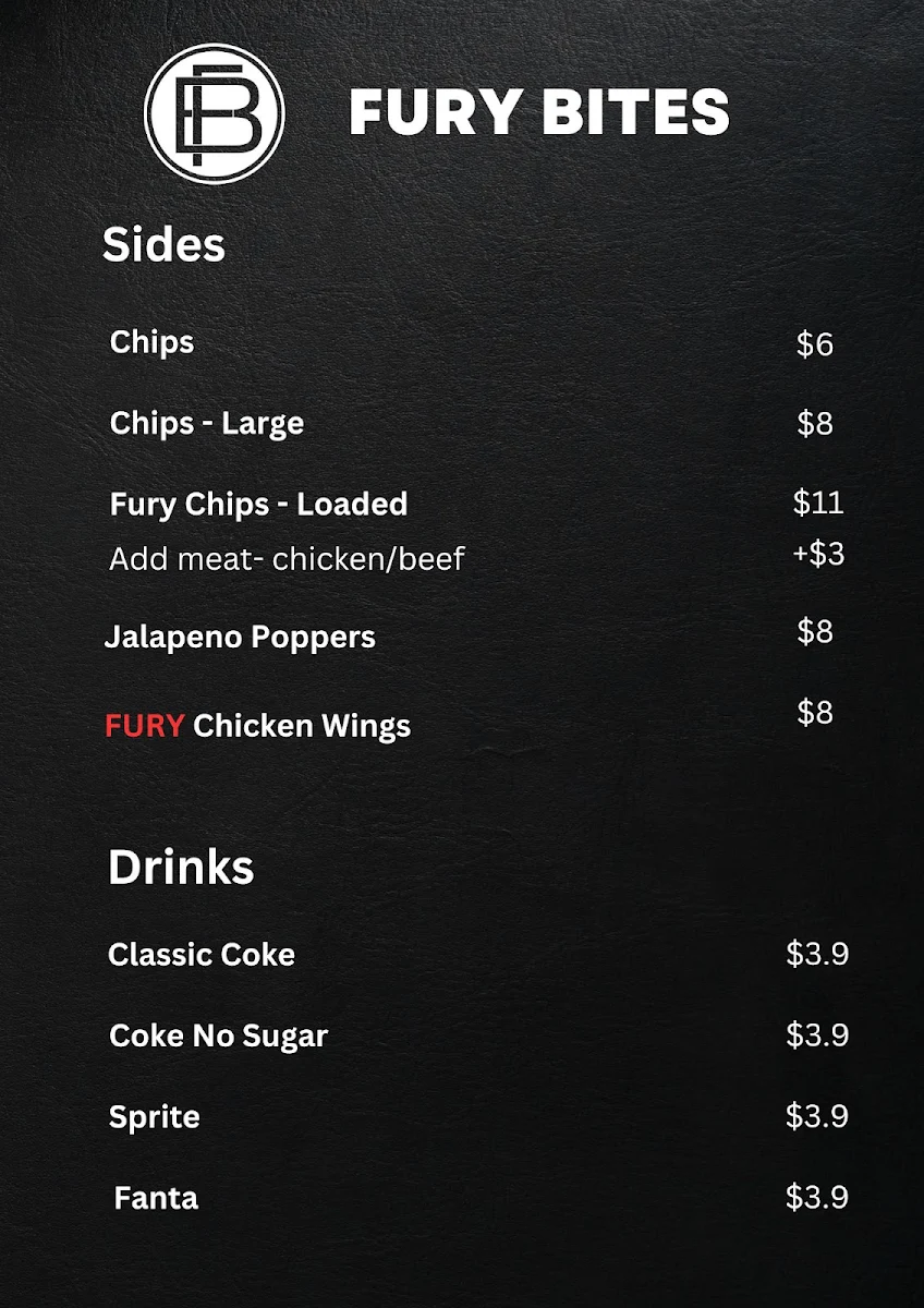 Menu, Fury Bites