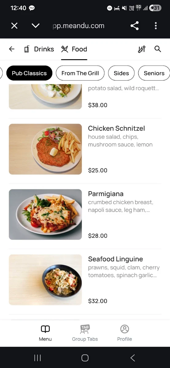 Menu, Highway Hotel