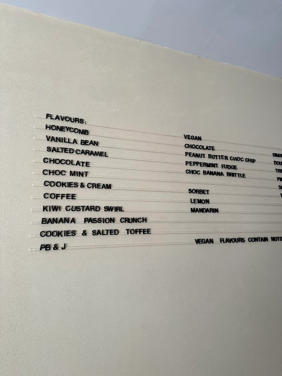Menu, Billy van Creamy Fitzroy North