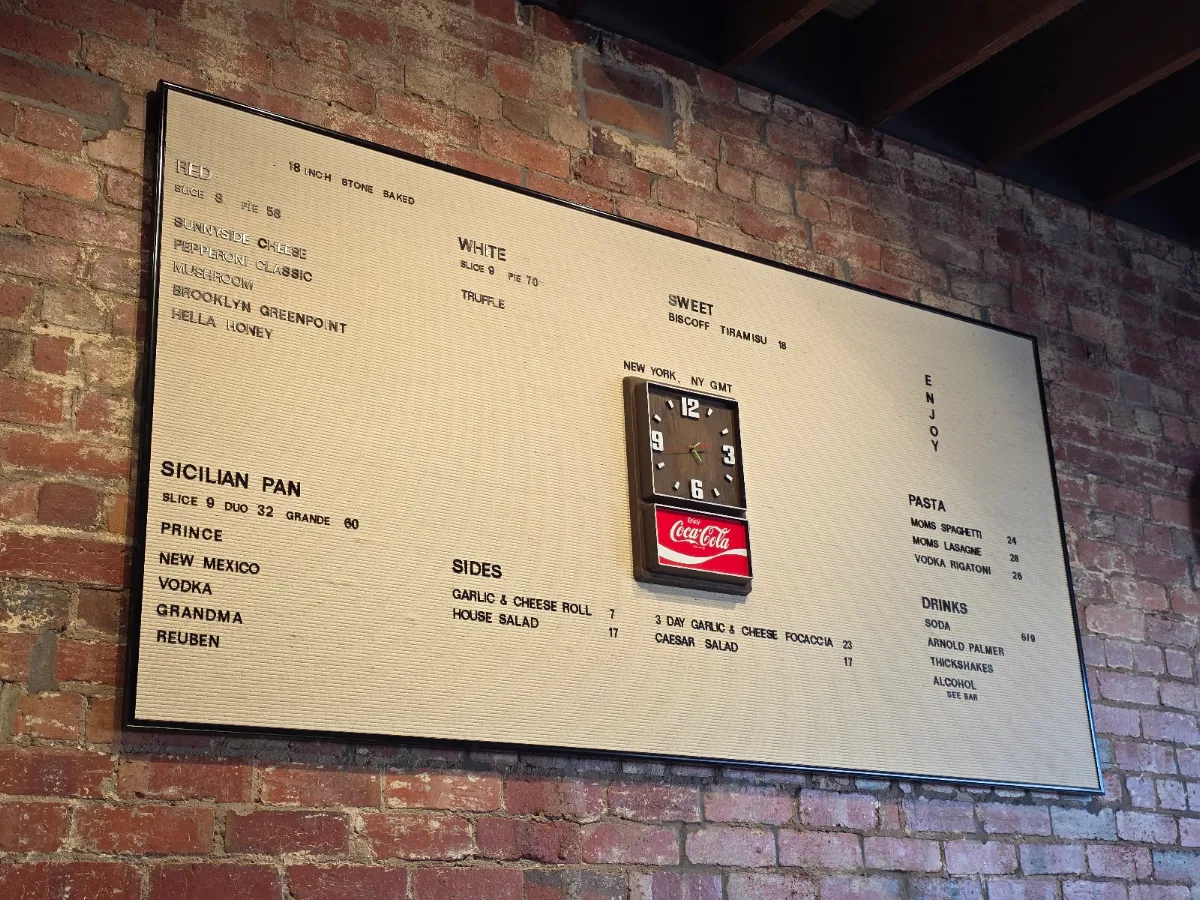 Menu, Sunnyside Sliced - Mentone