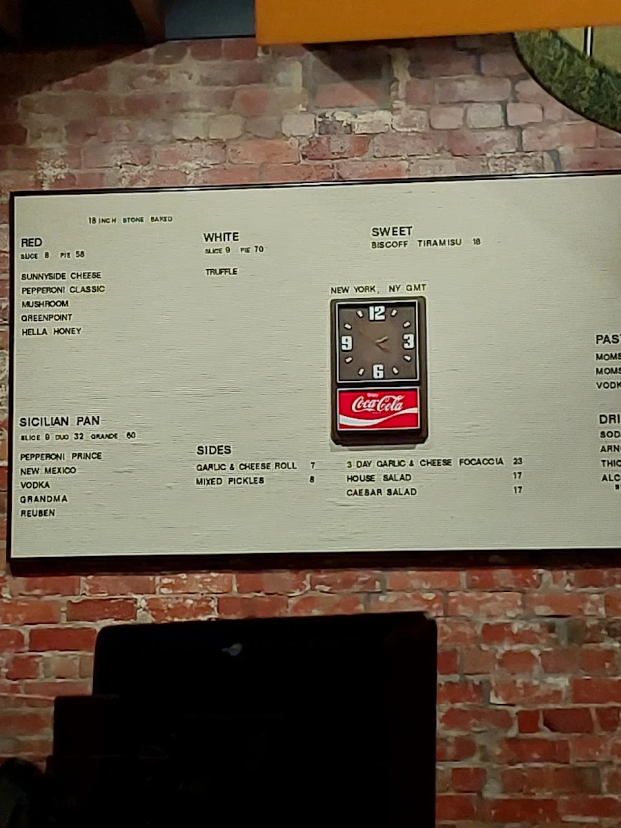 Menu, Sunnyside Sliced - Mentone