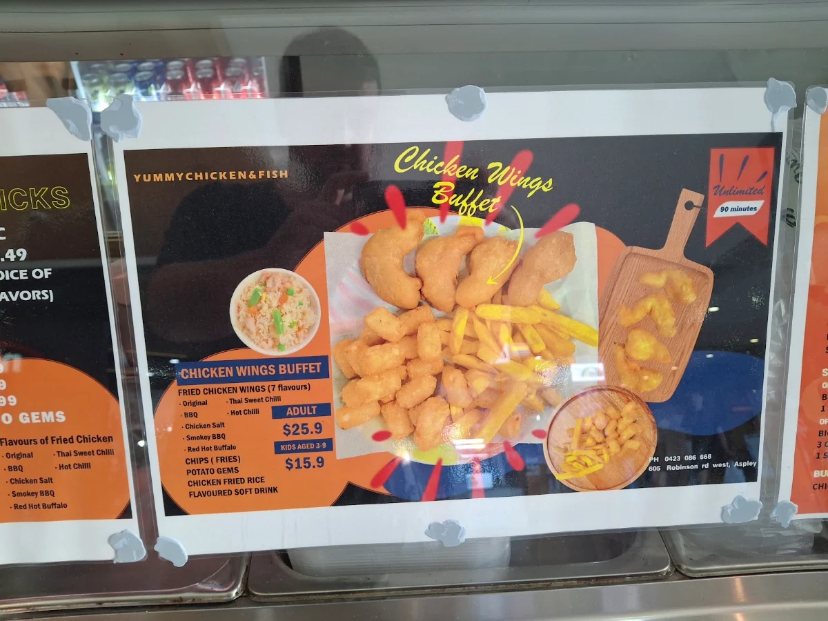 Menu, Yummy Chicken & Fish
