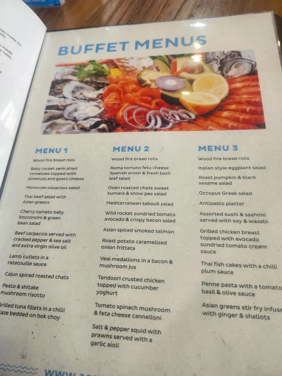 Menu, Aces Ocean Foods