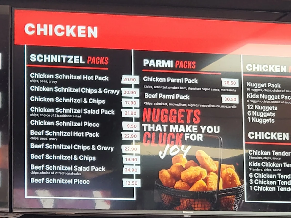 Menu, The Hut Takeaway