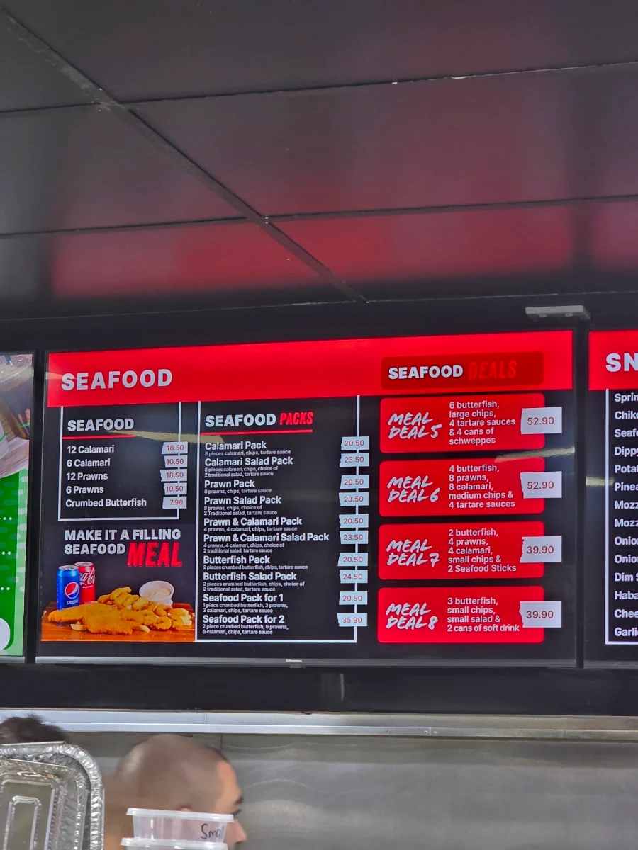 Menu, The Hut Takeaway