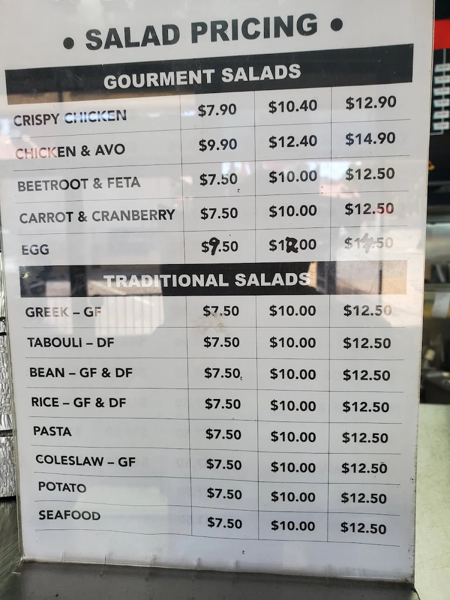 Menu, The Hut Takeaway