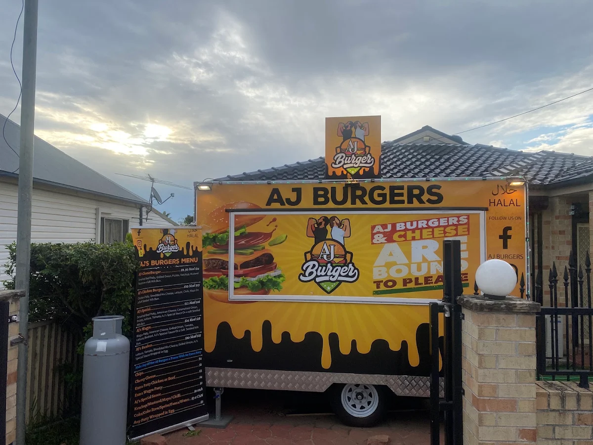 Menu, AJ Burgers Sefton