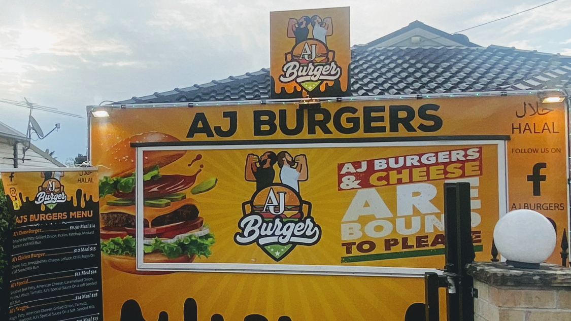 Menu, AJ Burgers Sefton