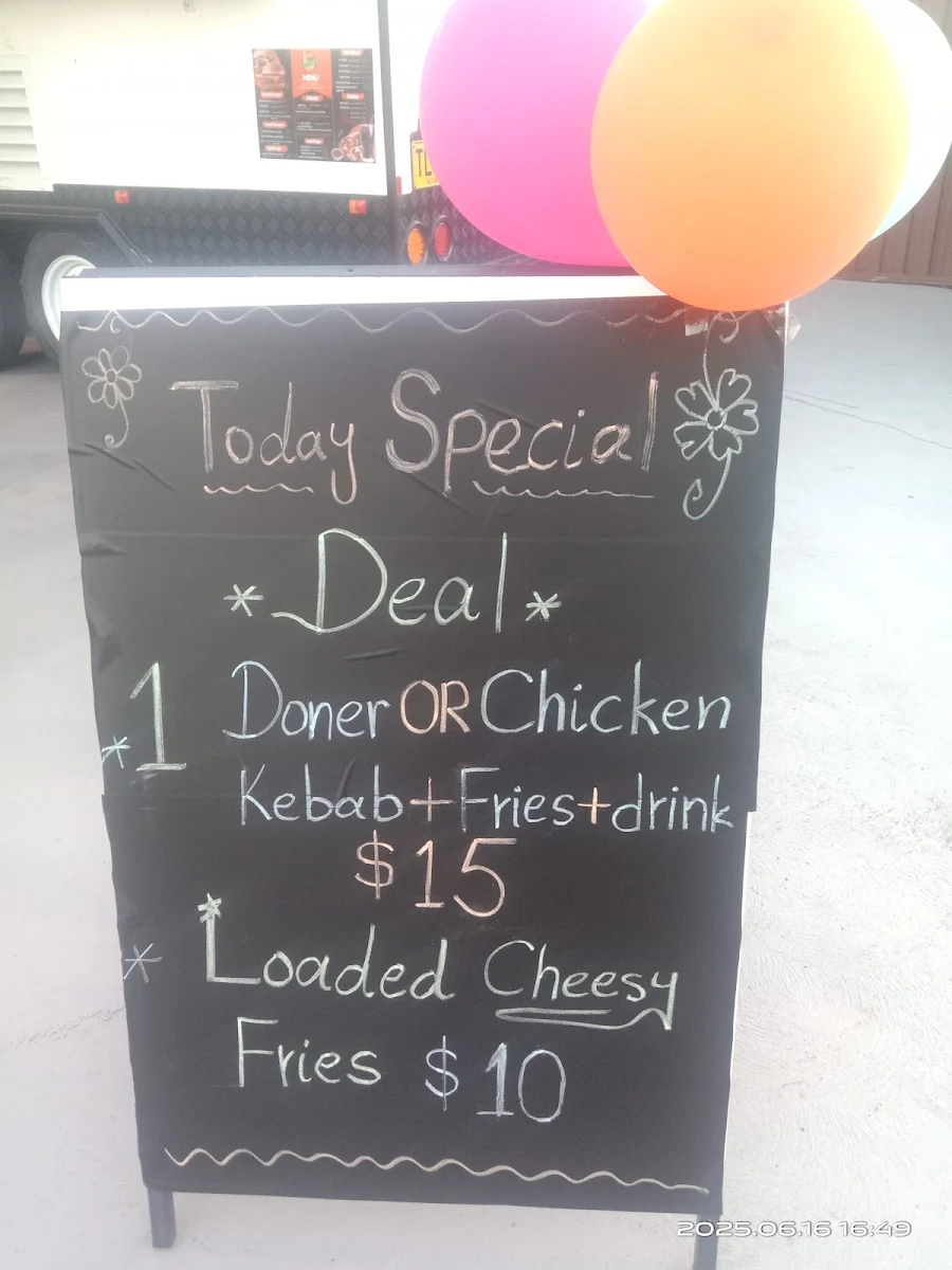 Menu, Yumbite Kebabs & Burgers