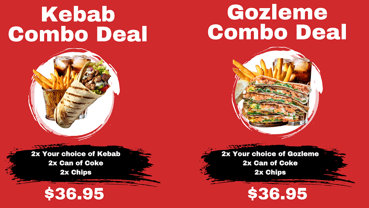 Menu, Norwest Kebab House